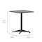 Flash Furniture Mellie 23.5'' Black Square Metal Indoor-Outdoor Table with Base TLH-053-1-BK-GG - alternate 8